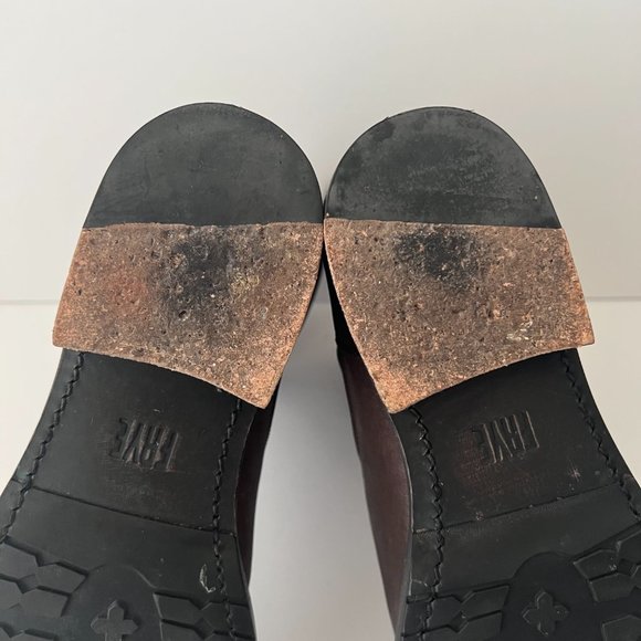 Frye Women’s Natalie Engineer Short Booties in Dark Brown Sz 6.5 - Picture 12 of 16